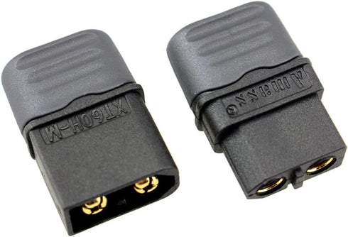 SoloGood Amass 20 Pair XT60H Bullet Connector Plug Black Male Female (Upgraded XT60) with Sheath for Lipo Battery