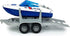 2 1 Playset, 3 4 5 6 7 Large ATV Toy with Trailer Speedboat Tow Truck Flatbed Transport Police Motorcycle Toy Vehicle
