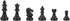 Chess Pieces Set, 32Pcs Plastic Chessmen, Standard Tournament Black & White Replacement