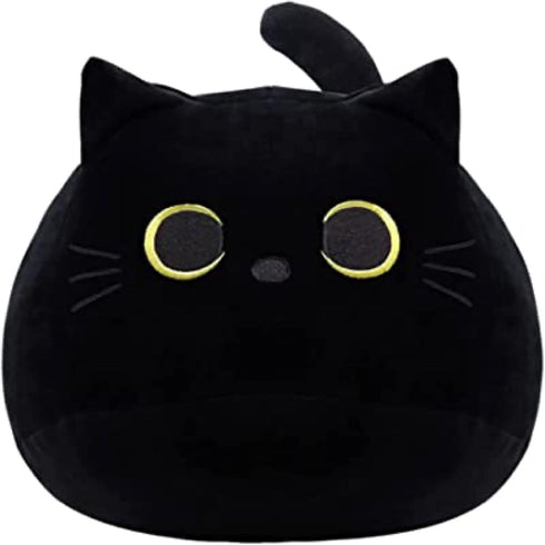 WeBingo Black Cat Plush Toy 16'', Giant Cat Stuffed Animal Plushies Pillow