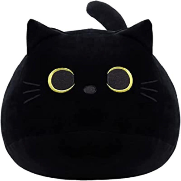 WeBingo Black Cat Plush Toy 16'', Giant Cat Stuffed Animal Plushies Pillow