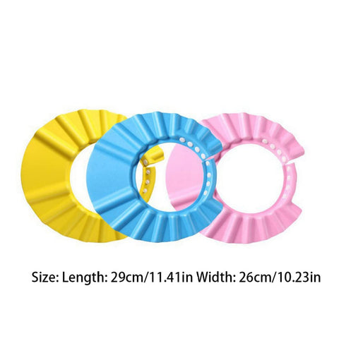 KUYYFDS 3PCS Baby Shower Cap, Baby Bath Soft Adjustable Soft Bath Shampoo Protection Products for Baby Kids Child