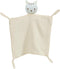 insular Lovey Blanket, Organic Cotton Muslin Security Blanket, Soft Breathable for Newborn, Beige Cat