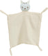 insular Lovey Blanket, Organic Cotton Muslin Security Blanket, Soft Breathable for Newborn, Beige Cat
