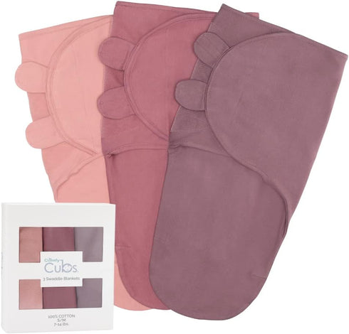Set Comfy Cubs Muslin Fitted Sheet & Swaddle Blanket