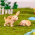 7 Pcs Rabbit Figures Miniature Figurines Collection for Kids, Animal Toys Set Cake Toppers, Christmas Birthday Gift