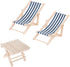 Mini Beach Chair, Wooden Beach Items for Dollhouse Miniatures, Beach Cake Decorations