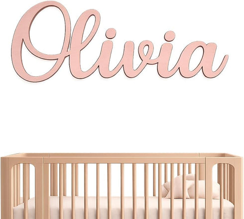 Pabawa Name Sign for Nursery Wooden Name Plaque Baby Girl Wall Decor Boys