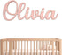Pabawa Name Sign for Nursery Wooden Name Plaque Baby Girl Wall Decor Boys