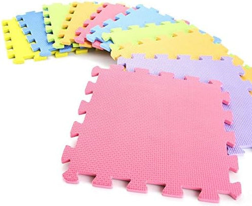10-Piece (10 Interlocking Floor Mats, Exercise Mat, Safety Play Floor Mat for Kids Tiles Cushions Soft Interlocking