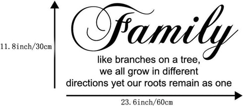 Family Like Branches on a Tree Wall Sticker, Removable Home Decor Art Stickers (Family Tree)