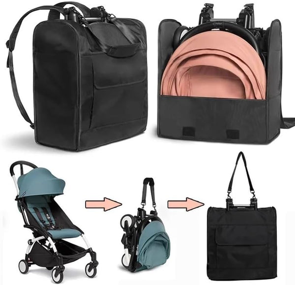 DRKLEAN Stroller Travel Bag, Backpack Organizer for Baby Stroller, Multifunctional Storage Carrier with