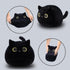 3D Black Cat Plush Stuffed Animal Toy Pillow, Kawaii Cat Shape Design Lumbar Cushion
