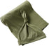 iEvolve Cotton Knitted Baby Swaddle Blanket with Hat Headband Set, Newborn Swaddle Wrap 45" x 45" (Oliver Green)