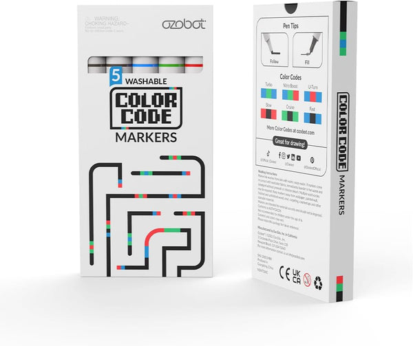 Color Coding Markers, 5-Pack for Creative STEM Education, Ideal for Classroom & Home, Enhances Problem-Solving Skills
