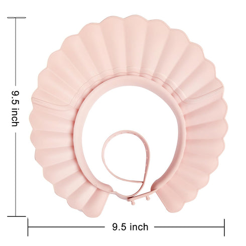 Baby Shower Cap Bath Visor - Adjustable Safe Shower Cap for Infants, Toddler, Kids (6 Months-12 Years, Pink)