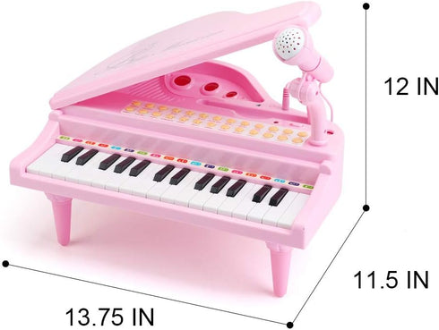 Amy&Benton Toddler Piano Toy for Baby Girls - Pink Toy Piano Keyboard for 2-4 Year Old Birthday Gifts
