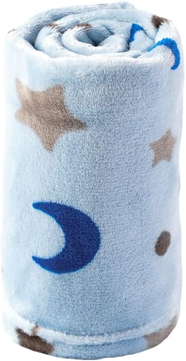 30"x36" Bunnikins & Clover Lightweight Plush Flannel Baby Blanket Super Soft for Boys and Girls, Kids Floral Fleece