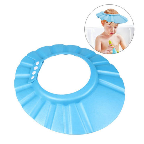 Comebachome Baby Shower Cap, Crown Shaped Toddler Bath Visor, Adjustable Baby Hair Washing Shield, Soft Silicone Baby
