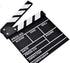 Wooden Clapboard Director Film Movie Cut Action Scene Slateboard, Small-Black