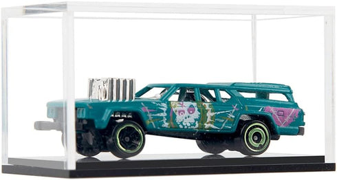 2 Pack Clear Acrylic Display Case for Hot Wheels and Matchbox 1/64 Scale Toy Model Cars, UV Protect Storage