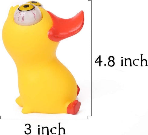 PROLOSO Eye Popping Duck Chicken Poppin Peepers, Fidget Squishy Toys for Stress Relief, 2 Pcs