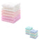 MUKIN Baby Washcloths and Burp Cloths,16 Pack,12x12 Inches,(Pink,Green,Blue,White)