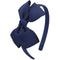 7Rainbows Cute Navy Blue Bow Headband for Back to School Girls Toddlers