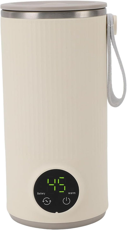 Hamwesh 400ML 3000mAh 55C Portable Bottle Warmer, Dual Batteries Fast Heating to Baby Bottle Warmer, Travel with USB