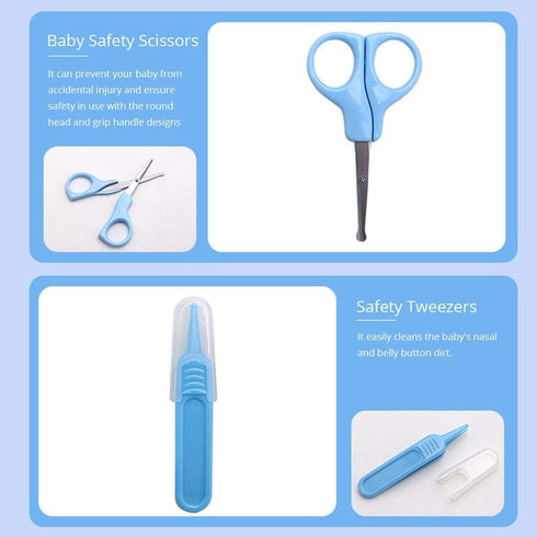 TODAYTOP 10 Pieces/Set Set Nail Clipper Stainless Steel Professional Nail Cutter & Grooming Kits Baby Health Care