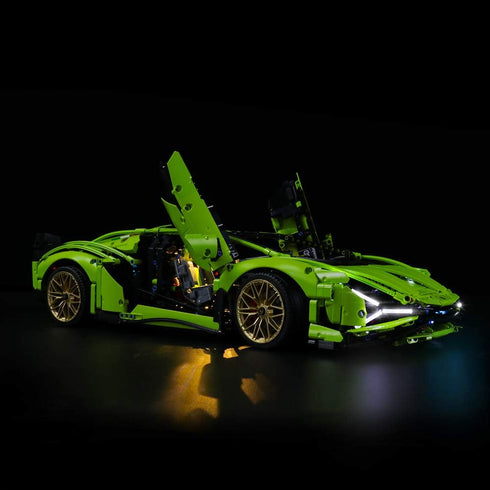 LIGHTAILING Light Set for Technic Lamborghini Sian FKP 37 Building Blocks Model - Led Light Kit Compatible with Lego