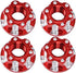 VGEBY 4pcs RC Hex Nuts, M4 Carving Hexagonal Nuts Aluminum Alloy for D3 D4 1/10 RC Car (Red)