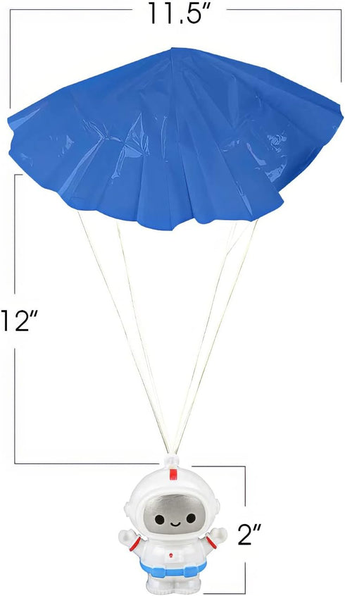 ArtCreativity 24-Pack Mini Astronaut Paratroopers - Durable Parachute Toys for Kids, Space-Themed Party Favors