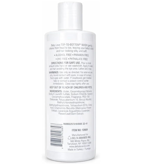Generic 14 Baby Love GENTLE WASH, dye, paraben free, SOFT BABY SCENT FL