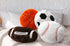 XIZHI 13.8 Inches Football Plush Pillow Toy, Soft Stuffed Sports Cushion for Kids, Sofa Bedroom Decoration (Yellow)