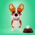 Ulanlan Adult Building Sets, Corgi Micro Bricks Dog Toy, 1380 Pieces for Dog Lovers