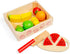 Bigjigs Toys Cutting Fruits Crate - 7 Piece Fruit with Velcro Fastenings,