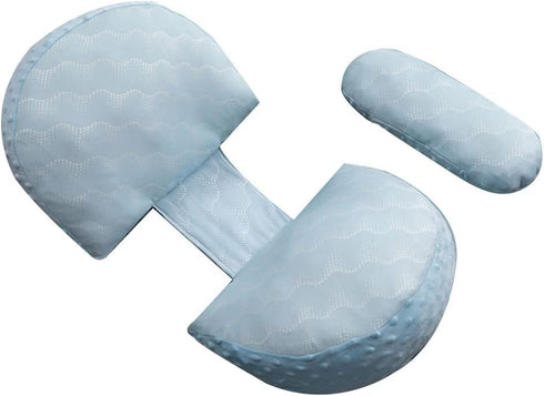 BIENKA Pregnancy Pillow U-Shaped Maternity Pillow in Ice Silk with Adjustable Width for