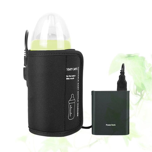 Toyvian USB Car Bottle Warmer Cover Portable Insulated Milk Bottle Heater with Lighter Cable for Travel Black
