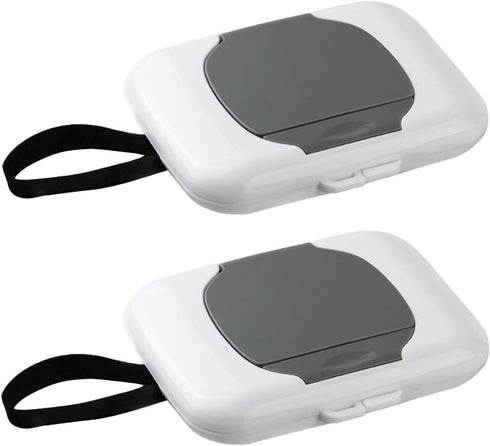 PandaEar 2 Pack Portable Baby Wipes Dispenser | Refillable Wet Wipe Case
