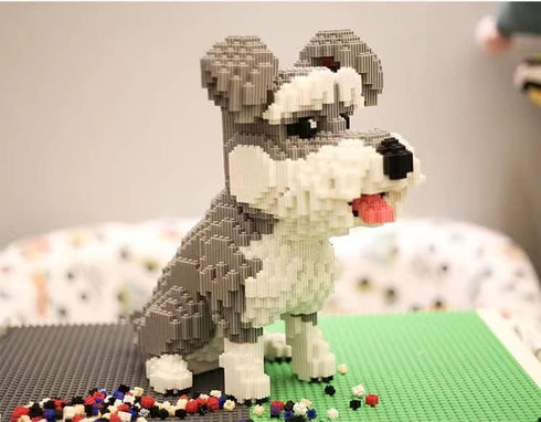Dog Schnauzer Micro Building Blocks Set (2817PCS) - Gift for Kids and Adults