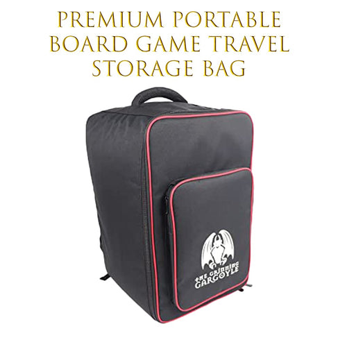 Grinning Gargoyle Premium Portable Board Game Storage Bag - Quality Travel Case for 7 Games