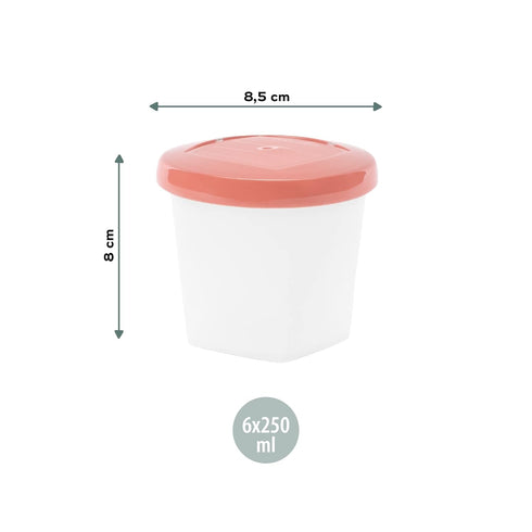Babymoov Biosourced Food Storage Containers - BPA Free Bowls with Leak Proof Lids for Baby Food or Snacks