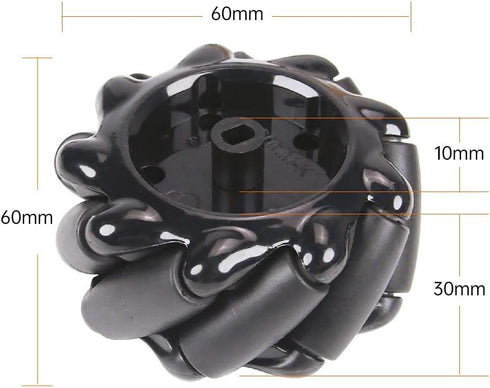 Mecanum Robot Chassis Car Kit - 360° Omnidirectional Wheel, Aluminum Alloy Frame, TT Motor, DIY Kit (Unassembled)