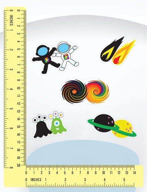 Color Change Target Stickers Space Edition with Sticker Applicator Tool for Easy Install. Aiming Stickers for Potty