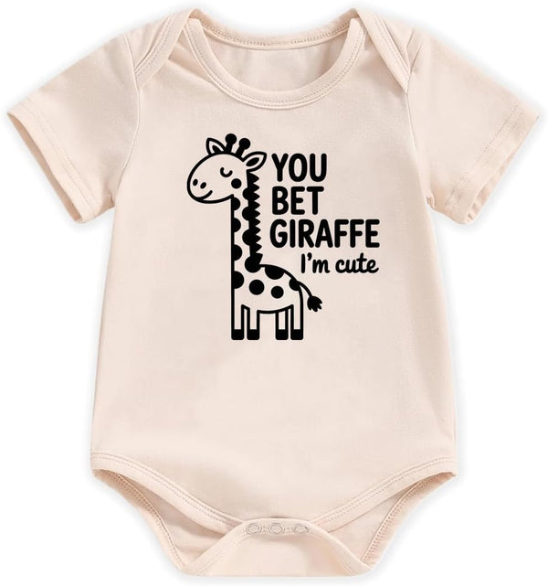 cheerilulu Newborn Infant Baby Boys Girls Bodysuit, Unisex Short Sleeve Funny Romper Reveal