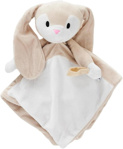 Riff Raff Baby Sleep Toy Soother - Musical Plush Bunny with White