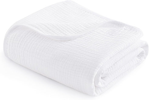 PHF Baby Muslin Swaddle Blanket, 100% Cotton Soft Breathable Receiving Blankets for