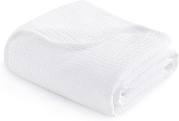 PHF Baby Muslin Swaddle Blanket, 100% Cotton Soft Breathable Receiving Blankets for