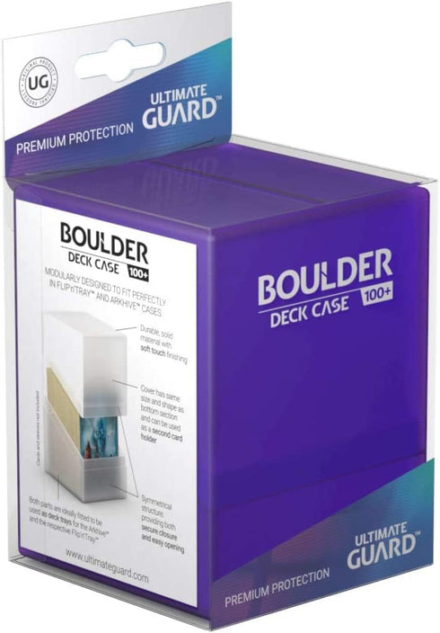 Ultimate Guard Boulder 100+ Classic Deck Case for 100 Double-Sleeved TCG Cards, Amethyst